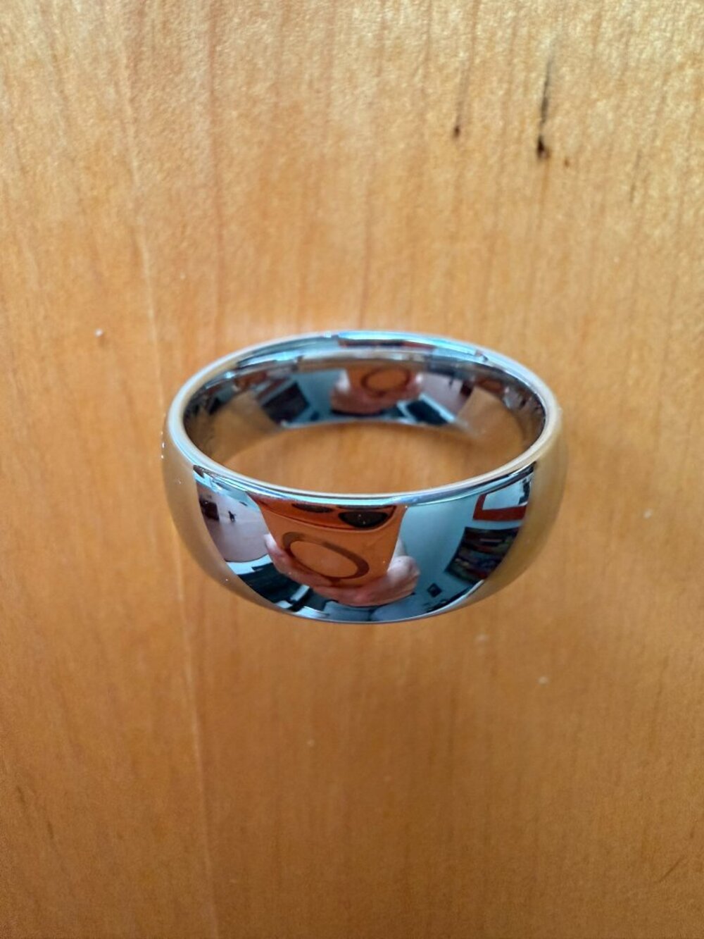 Men’s Polished Tungsten Carbide Band Ring Size 12